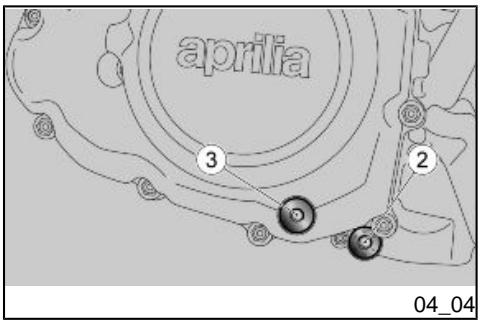 APRILIA MXV 4.5 - Vervanging van de motorolie (04_03, 04_04) - 1