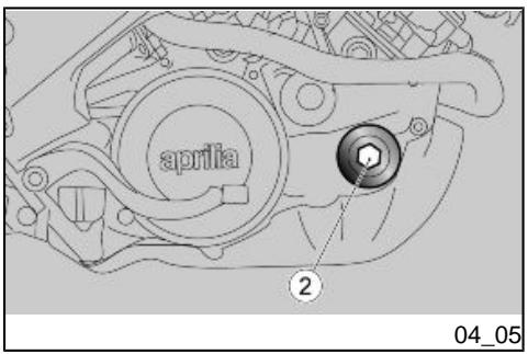 APRILIA MXV 450 - Vervanging van de motorolie (04_03, 04_04) - 2