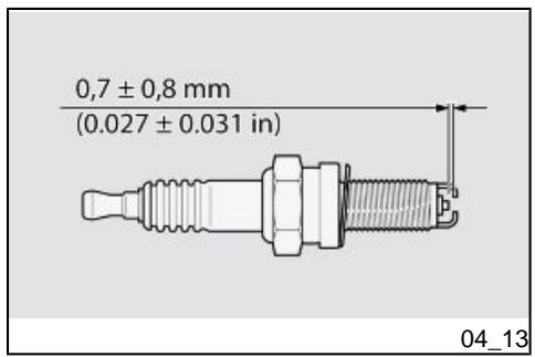 APRILIA RXV 5.5 - BETWEEN ELECTRODES WITH A FEELER THICKNESS GAUGE - 2