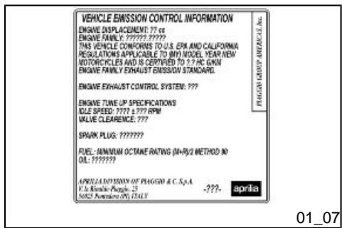 APRILIA RXV 550 - Label 3 (01_06) - 1
