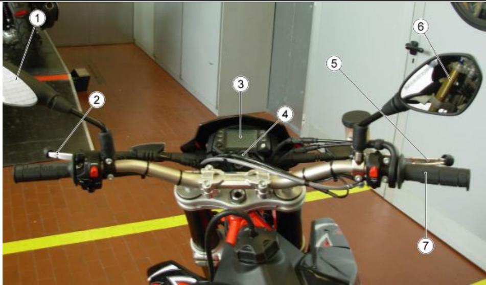 APRILIA SXV 450 - Légendes composants : - 1