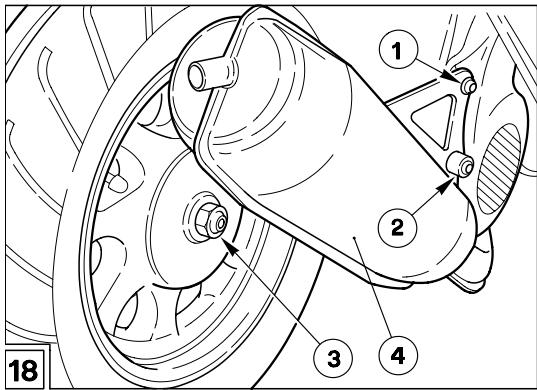 APRILIA AMICO 50 - REMOVING THE REAR WHEEL (Fig. 18) - 4
