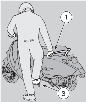 APRILIA M50 - CENTRALSTØTTEBEN - 1