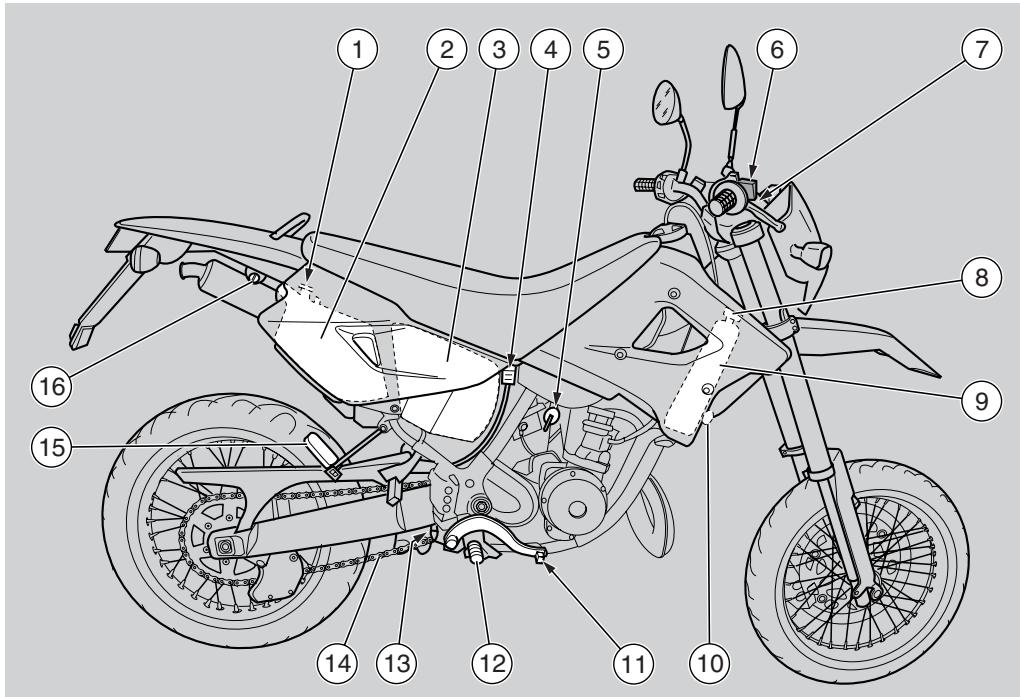 APRILIA MX 125 - KEY - 1