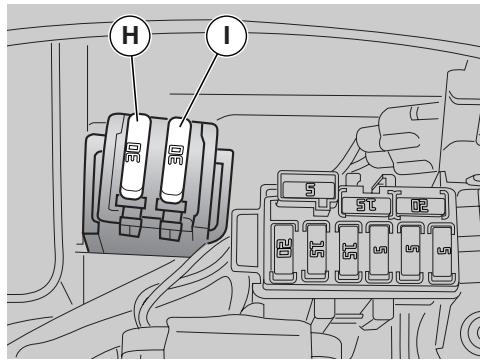 APRILIA RSV 1000 TUONO R - ARRANGEMENT OF 15-A AUXILIARY FUSES - 1
