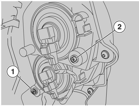 APRILIA RSV 1000 TUONO R - To adjust the headlight beam: - 1