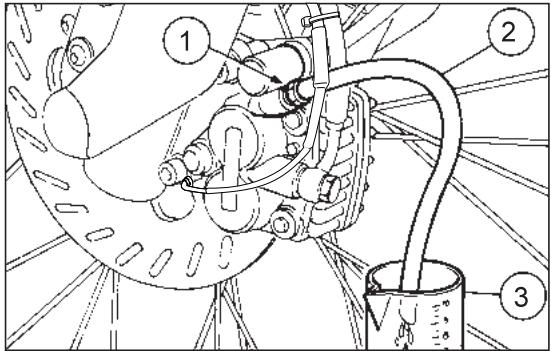 APRILIA RX 50 RACING - The bleeding operations for the front and rear braking system are the same. - 1