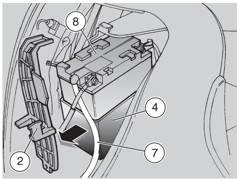 APRILIA SCARABEO 125 - Extraction du boitier support de batterie - 1