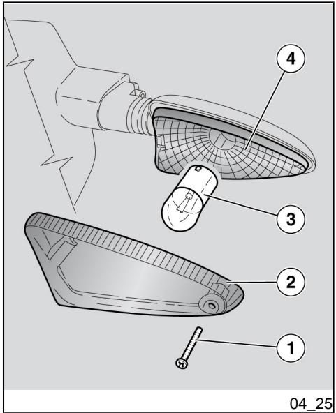 APRILIA SL 750 SHIVER - Pour effectuer le réglage horizontal du faisceau lumineux : - 1