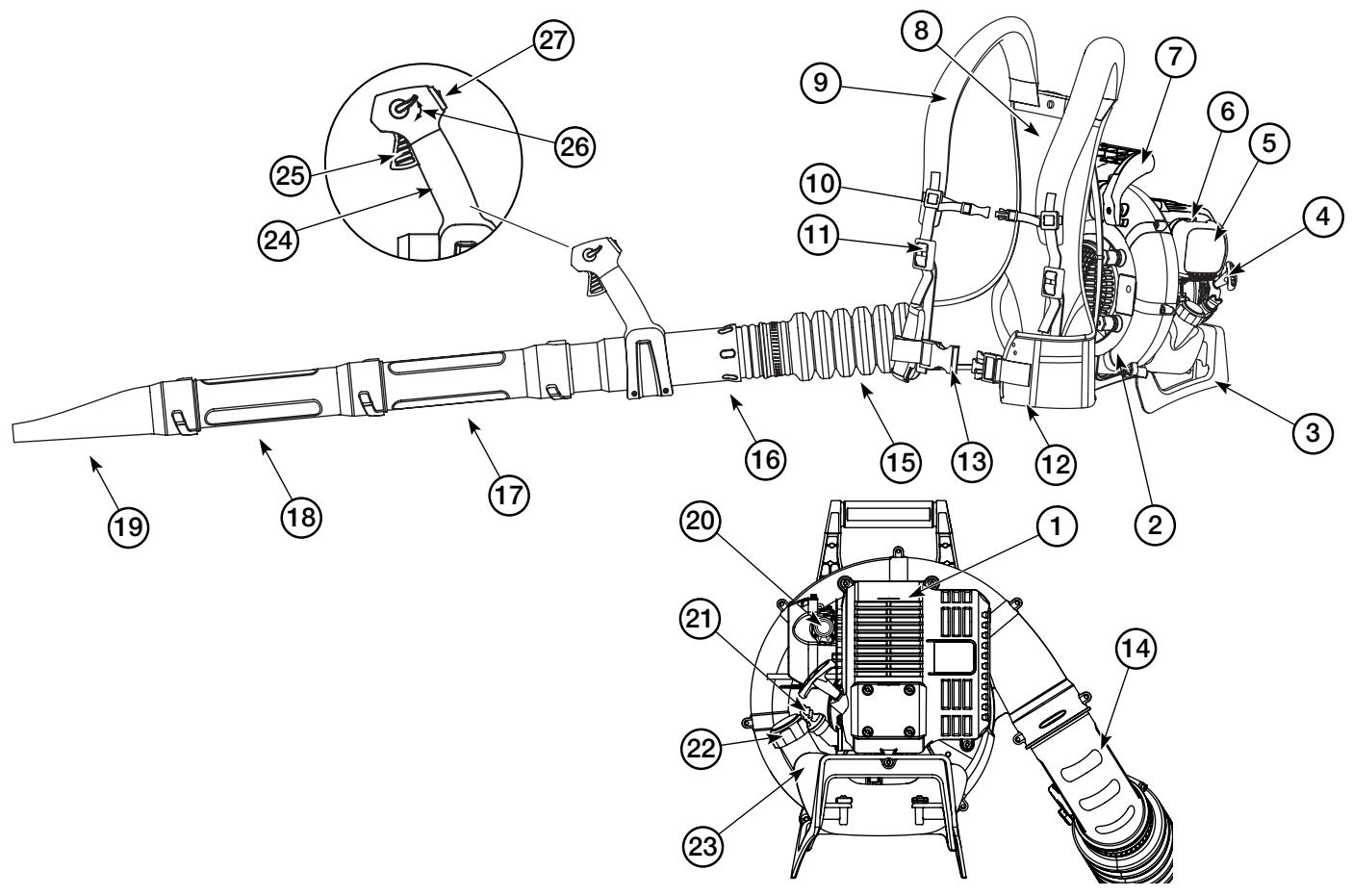MTD 4-STROKE BACKPACK BLOWER - A - 2