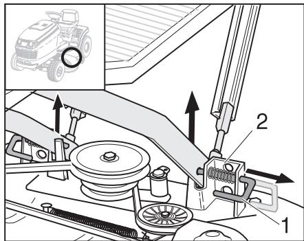 MTD CUBCADET 2000 - Demounting the cutting mechanism - 3