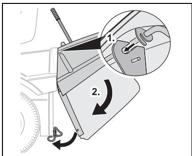 MTD GRASS CATCHER FOR LAWN TRACTORS 700 WITH 76 CM AND 105 CM CUTTING DECK - Attaching the grass catcher - 1
