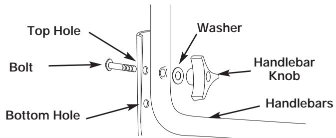 MTD 410R - POSITIONING THE HANDLEBARS - 3