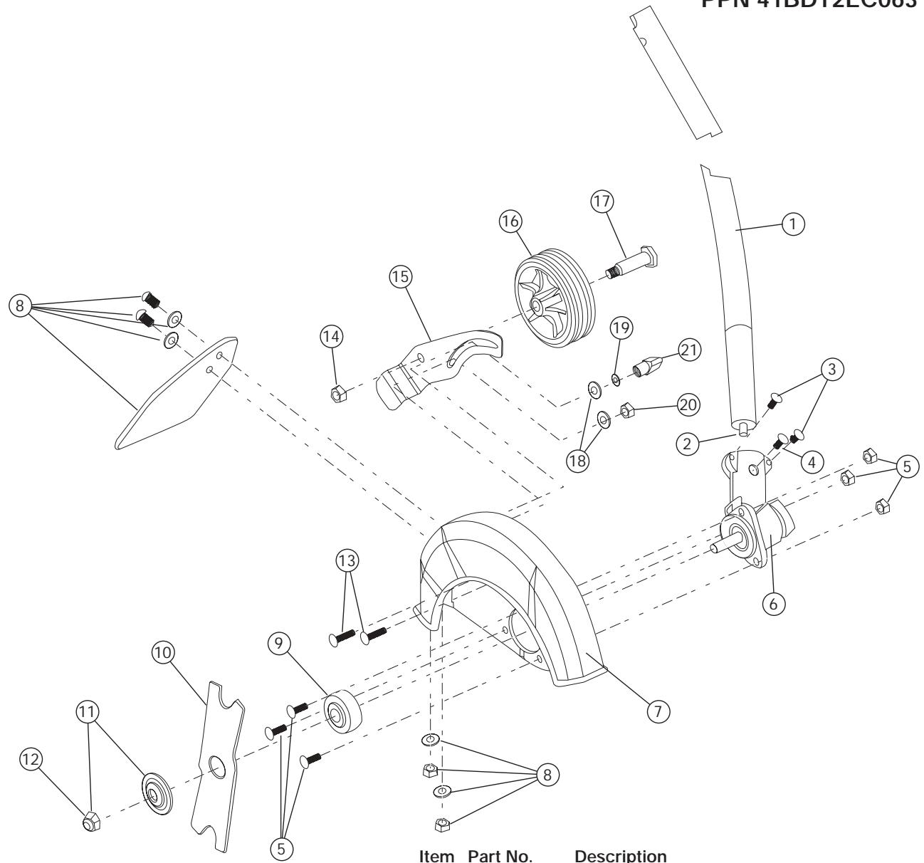 MTD TB25ET - REPLACEMENT PARTS - MODEL TB25ET 2 CYCLE GAS TRIMMER - ADD-ON PPN 41BDT2EC063 - 1