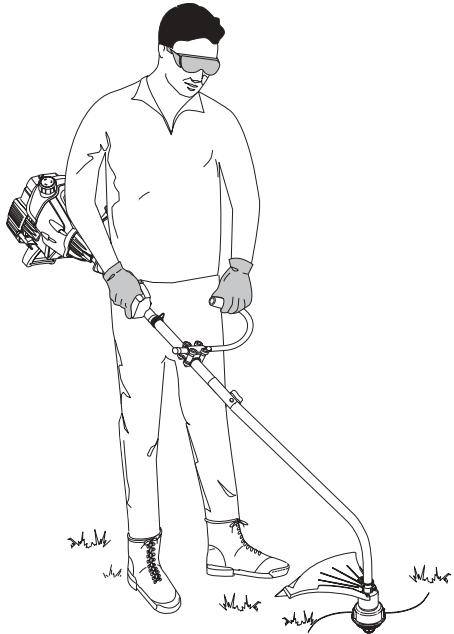 MTD TB25ET - HOLDING THE TRIMMER - 2
