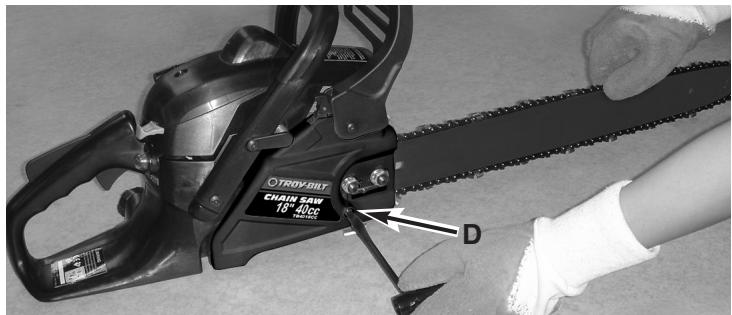 MTD TB4018CC - TO ADJUST SAW CHAIN: - 1