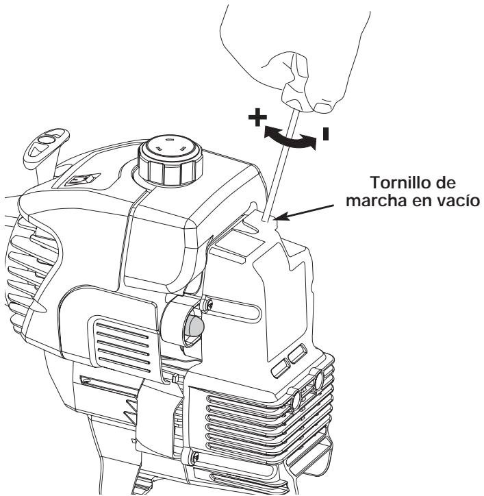 MTD Y725 - Ajuste del tornillo de marcha lenta - 2