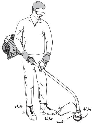 MTD YM400 - Holding the Trimmer - 2