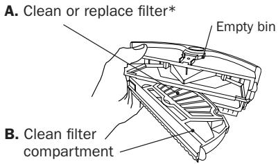 IROBOT ROOMBA 580 - Clean Roomba's filter compartment - 1