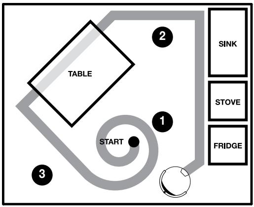 IROBOT SCOOBA 390 - Scooba's Cleaning Pattern - 1
