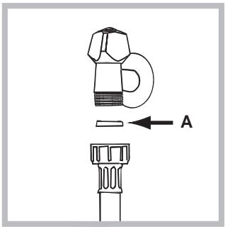 HOTPOINT-ARISTON AML 125 - Conexión del tubo de alimentación de agua - 1