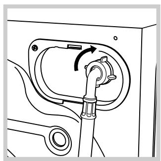 HOTPOINT-ARISTON BS 1400 - Connecting the water inlet hose - 2