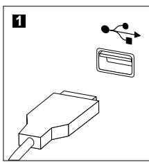 LENOVO IDEACENTRE B300 - Connect any additional devices that you have. Your computer might not have all connectors shown. - 1