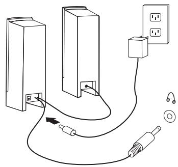 LENOVO IDEACENTRE B310 - If you have powered speakers with an adapter: - 1
