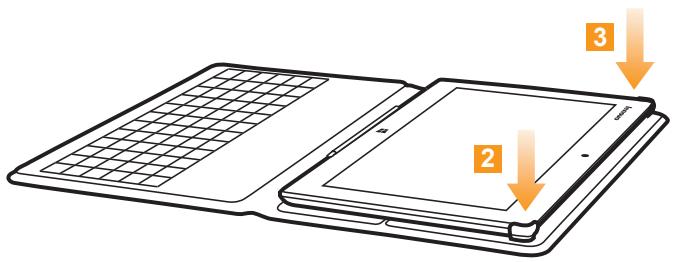 LENOVO IDEAPAD MIIX 2 11 POUCES - Attaching the tablet - 2