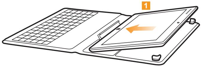 LENOVO IDEAPAD MIIX 2 11 POUCES - Attaching the tablet - 1
