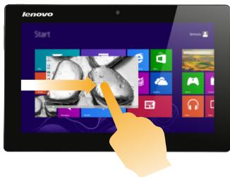 LENOVO IDEAPAD MIIX 2 11 POUCES - Frequently used gestures - 1