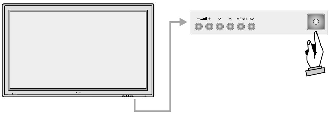 HITACHI 42PMA225EZ - Switch your monitor on by pressing the On/Off switch - 1