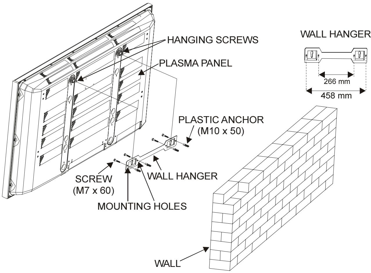 HITACHI 42PMA225EZ - Installation Of Plasma Panel To The Wall - 1