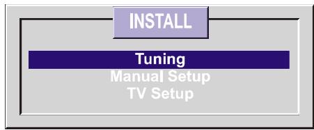 HITACHI C2125S - Installation Menu - 1