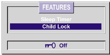 HITACHI C2125S - Child Lock: - 1