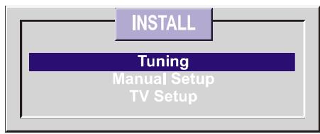 HITACHI C2842N - Installation Menu - 1