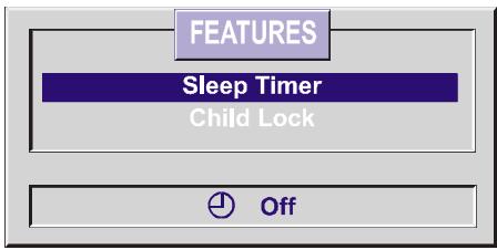 HITACHI C2842N - Sleep Timer: - 1