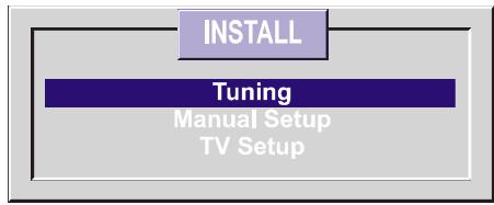 HITACHI C2842S - Installation Menu - 1