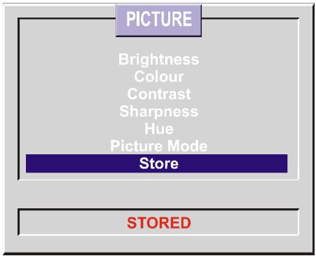 HITACHI C2842S - To Store the Settings: - 1