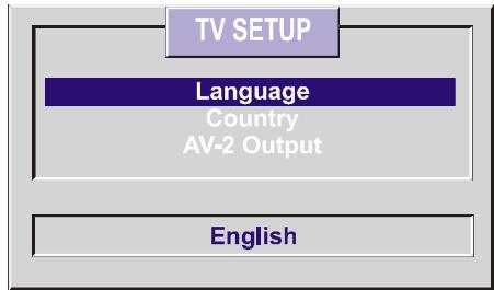 HITACHI CL2142AN - TV Setup Menu - 1