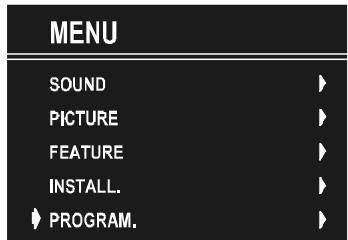 HITACHI CL2143S - Programme Menu - 1