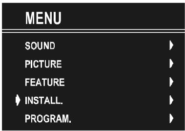 HITACHI CL2143S - Install Menu - 1