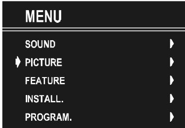 HITACHI CL2143S - Picture Menu - 1