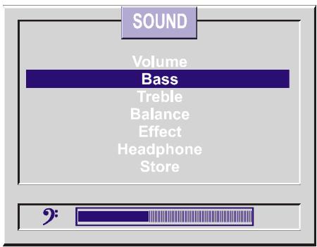 HITACHI CL2842S - Setting Bass Level: - 1