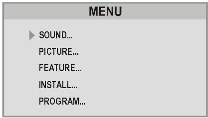 HITACHI CL28W460N - Menu System - 1