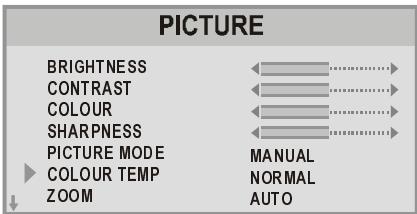 HITACHI CL28W460N - Setting Colour Temp - 1