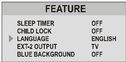 HITACHI CL28W460N - Selecting Menu Language - 1