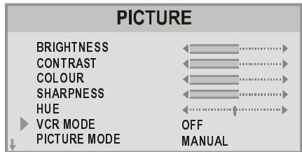 HITACHI CL28W460N - Setting VCR Mode (In AV mode or channel 0 only) - 1