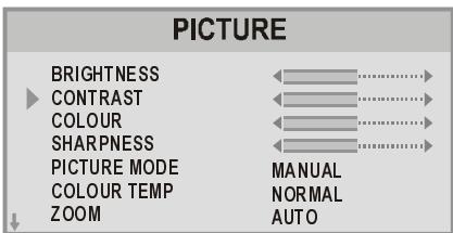 HITACHI CL28W460N - Setting Contrast - 1