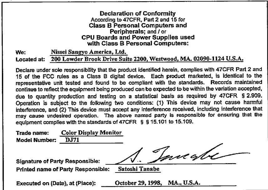 HITACHI CM761ET - FCC Statement Warning - 1